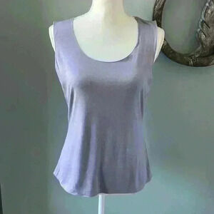 Armani Collezioni light purple tank top with rolled edges size 12